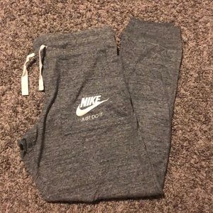Grey Nike joggers